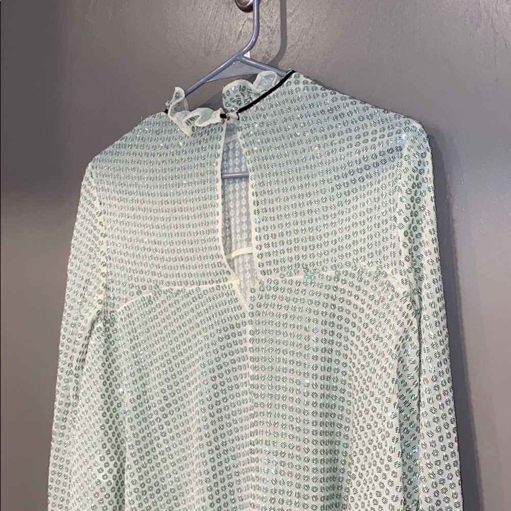 Saloni Tyler Top Sequin Shirt NWT - Picture 5 of 5